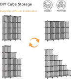 AWTATOS Cube Storage Organizer Closet Storage Cubes Shelves Bookshelf Clothes - Image 6
