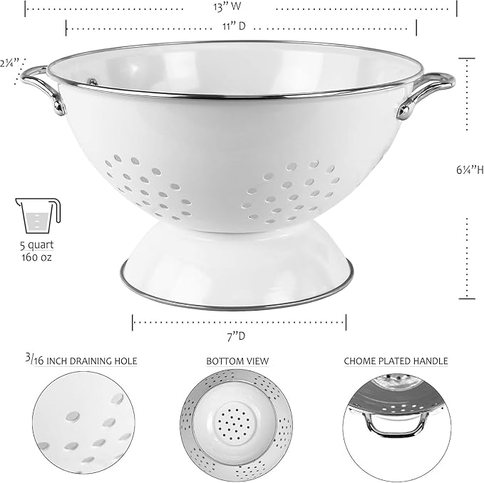 Calypso Basics by Reston Lloyd Powder Coated Enameled Colander - Image 9