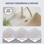 Stone Faucet Mat for Kitchen Sink, Faucet Mat Fast Drying Diatomite, Sink - Image 3