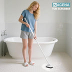 nacena Shower Scrubber with Long Handle, 4 in 1 Tile Tub Scrubber Brush with 3 - Image 7