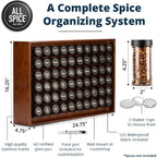 AllSpice Spice Rack Organizer, 525 Unique Labels, Countertop or Wall Mount - Image 3