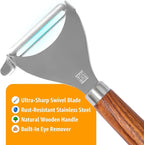 Potato Peeler Wooden Handle, Y Peeler Multifunctional Vegetable Peeler - Image 3