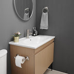 RUMOSE Toilet Paper Holder and Hand Towel Ring Brushed Nickel Wall Mount - Image 9