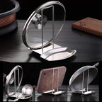 Lid and Spoon Rest Shelf, 304 Stainless Steel Pan Pot Cover Lid Rack Stand - Image 4