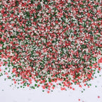 Edible Christmas Sprinkles,Red Green White Crystals Mix,Cake Decorating by Sugarzy