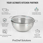304 Stainless Steel Kitchen Colander Set, 3.5QT Colander - Image 2