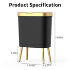 Procade Office Trash Can with Lid, Modern Narrow Garbage Can with Legs - Image 6