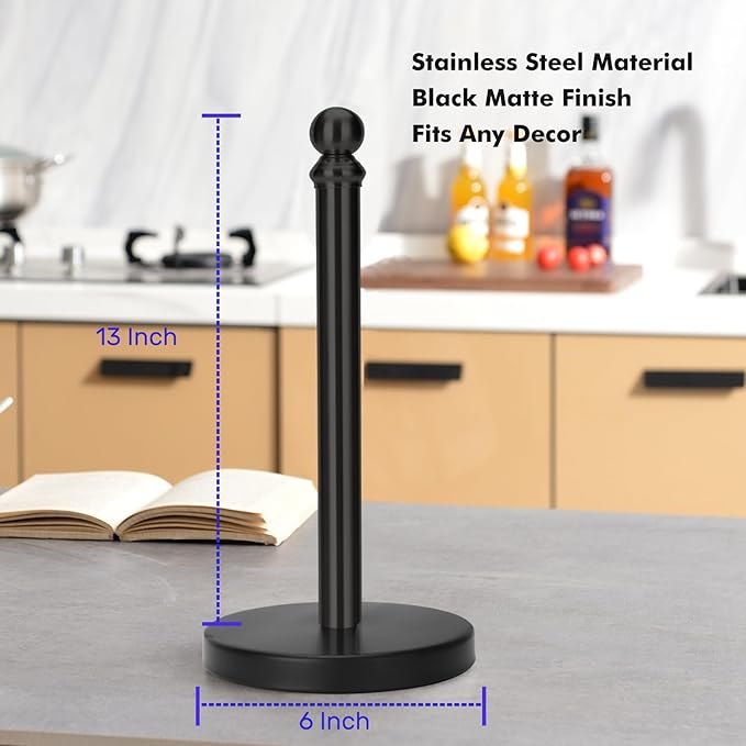 Paper Towel Holder Countertop, Standing Paper Towel Roll Holder - Image 3