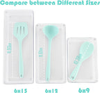 5 Pack Clear Plastic Drawer Organizer Tray Cutlery Utensil Makeups Drawer - Image 3