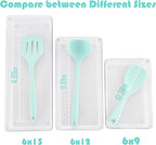 3 Pack Large Clear Plastic Drawer Organizer Tray Cutlery Utensil Makeups Drawer - Image 3