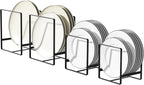 2 Large 2 Small Plate Organizers Holders Upright Cabinet Dish Drying Racks - Image 2