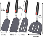 KLAQQED 4Pcs Spatula Silicone Heat Resistant Flexible Rubber Silicone Spatulas - Image 6