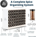 AllSpice Spice Rack Organizer, 525 Unique Labels, Countertop or Wall Mount - Image 3