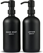 MaisoNovo Soap Dispenser 2-Piece Set | 16.9oz Black Bottles by MaisoNovo-TheArtofSustainableLiving