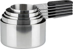 Magnetic Handles 5 Piece Stainless Steel Measuring Cups, Kitchen Gadgets - Image 5