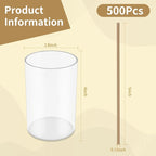 500 Pcs Gold Coffee Stirrers Holder Set Metallic Gold Coffee Stir Sticks - Image 2