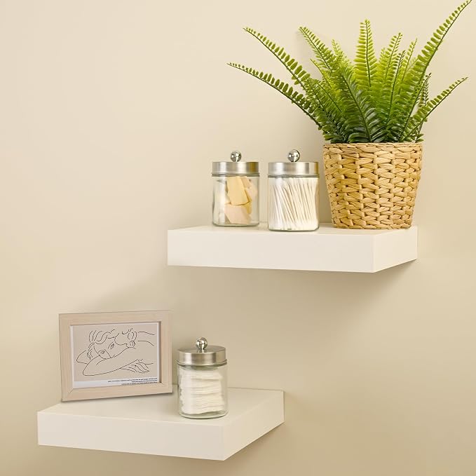 SheeChung 3-Pack Brushed Nickel Glass Apothecary Jars - Image 7
