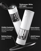 TOMEEM Upgraded Larger Capacity Electric Salt and Pepper Grinder Set - Image 7