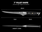 Damascus Fillet knife 7 Inch - Image 6