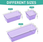 WOWBOX 6 Pack Clear Drawer Organizer Set, Acrylic Drawer Storage Trays - Image 2