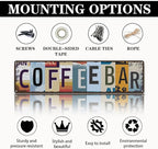 Coffee Bar Sign for Coffee Bar Decor, Retro Tin Metal Sign, Rustic Farmhouse - Image 3