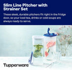 Tupperware Slim Line 2-Pitcher Set in Blue, Dishwasher Safe and BPA Free - Image 2