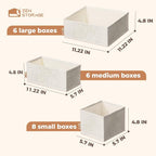 Cotton Linen Drawer Organizers for Baby Clothes, Premium Foldable Storage Bins - Image 8