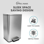 SIMPLI-MAGIC 50 Liter / 13.2 Gallon Soft-Close, Smudge Resistant Trash Can - Image 7