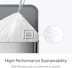 simplehuman Code Q 100 Count Custom Fit Liners, Drawstring Kitchen Trash Bags - Image 4