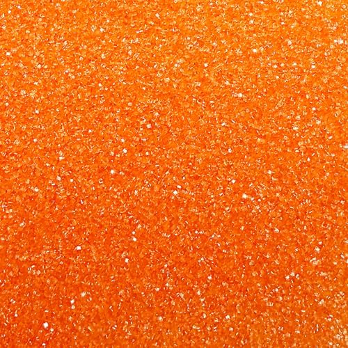 Edible Orange Sanding Sugar Sprinkles 142g/ 5.01oz Edible Sugar Crystals, Baking Cake Decorations Ice Cream Toppings and Cookie Decorating for Wedding Parties Valentines Halloween Christmas by Homipooty