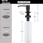 Soap Dispenser for Kitchen Sink Matte Black, Lotion Dispenser for Kitchen Sink - Image 6
