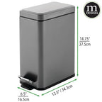 mDesign Pedal Bin — Waste Bin - Image 7