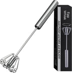 Egg Whisk, Upgraded Stainless Steel Semi Automatic Whisk, Hand Wisk Egg Beater by JLiup