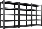 Set of 3 71"HGarage Shelving-2050LBS 5 Tier Storage Shelves, Adjustable Heavy by Unknown