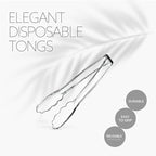 Plasticpro 7.5'' Serving Tongs Heavy Duty Reusable Kitchen and BBQ Clear - Image 5