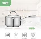 Tri-Ply Stainless Steel Sauce Pan - Image 3