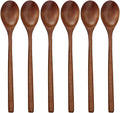 ADLORYEA Wooden Spoons, 6 Pieces 9 Inch Wood Soup Spoons by ADLORYEA