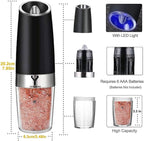 Gravity Electric Grinder set of 2, Automatic Pepper and Salt Mill Grinder - Image 6