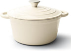 6 Quart Dutch Oven Pot with Lid, Non Stick Enameled Cast Iron Dutch Oven by Fijinhom