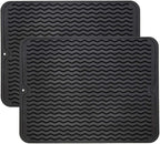 ZLR 2 Pcs Silicone Dish Drying Mat & Heat Resistant Trivet by ZLR
