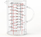 77L Glass Measuring Cup, High Borosilicate Glass Measuring Cup by 77L