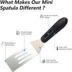 【2 Pack】 Small Metal Spatula Set, Mini Stainless Steel Serving Spatulas - Image 4