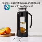 Delove Glass Pitcher with Lid & Shatterproof Shell – Heat-Resistant - Image 5
