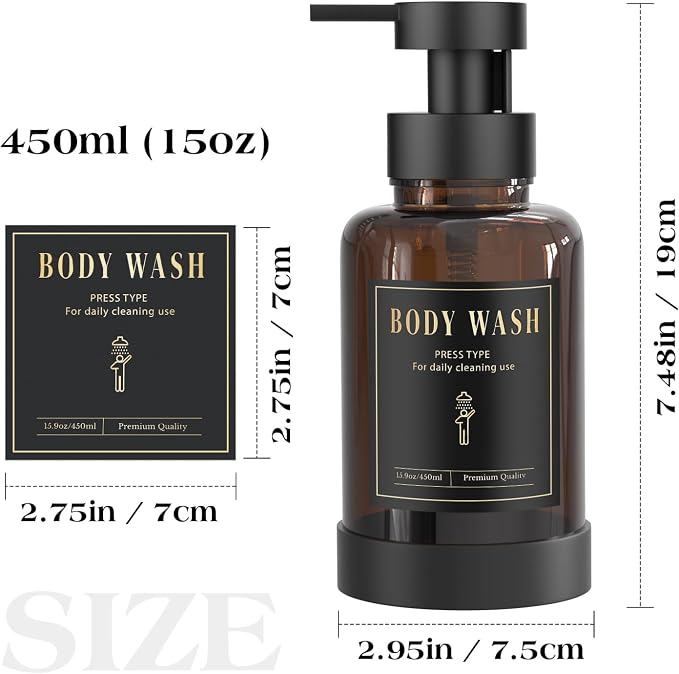 Luxspire Foaming Soap Dispenser, Glass Foam Pump Soap Dispenser, Non-Slip Hand - Image 8