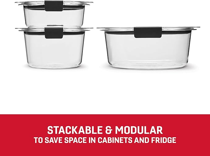 Rubbermaid Brilliance® Round Leak Proof Food Storage Containers, 6 Piece Set - Image 4