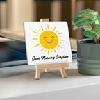 Coffee Bar Decor, Good Morning Sunshine Wood Sign - Image 4