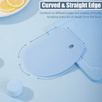 Silicone Dough Scraper with Stainless Steel Sheet, Curved Edge Flexible Bowl - Image 4