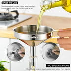 Stainless Steel Funnel, Walfos Kitchen Funnel - Image 2