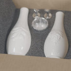 HOMBENE Porcelain Oil and Vinegar Dispenser Set, 11 oz Olive Oil Dispenser - Image 8