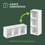 Furinno LUDER Book Shelf, 3-Cube Bookshelf, Bookcase - Image 5